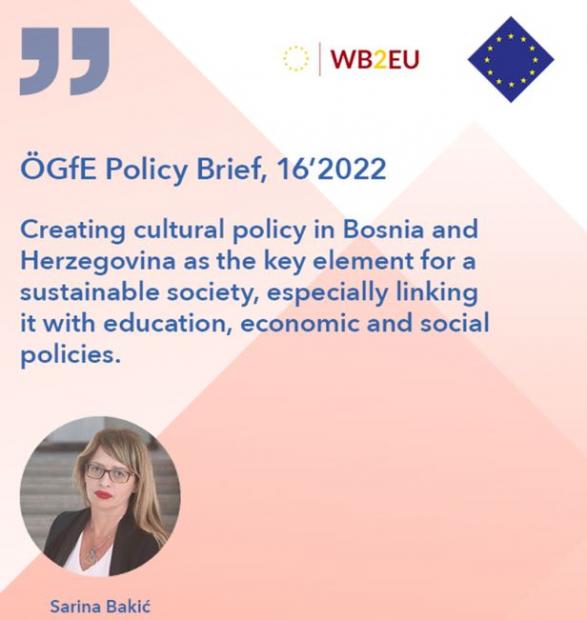 European Western Balkans predstavio sažetak politike prof. dr. Sarine Bakić