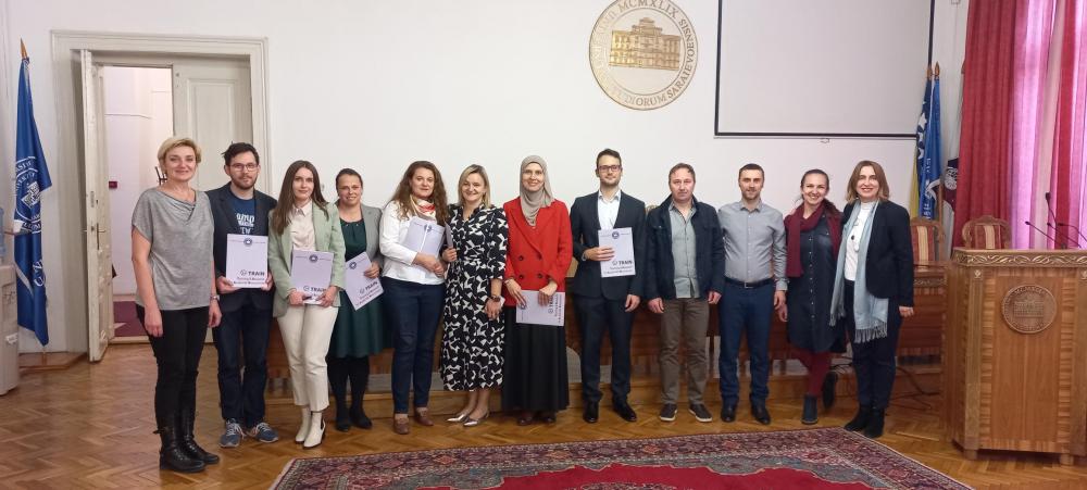 Svečano dodjeljeni certifikati učesnicima TRAIN programa Univerziteta u Sarajevu