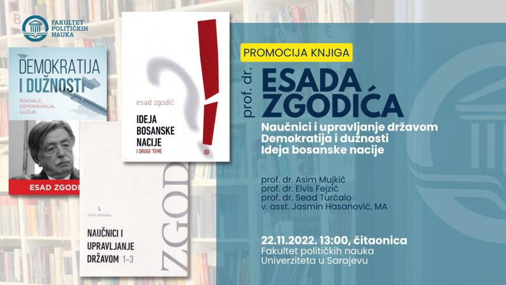 Serijal promocija knjiga „FPN ZavnoBook“ | Promocija knjiga profesora emeritusa dr. Esada Zgodića