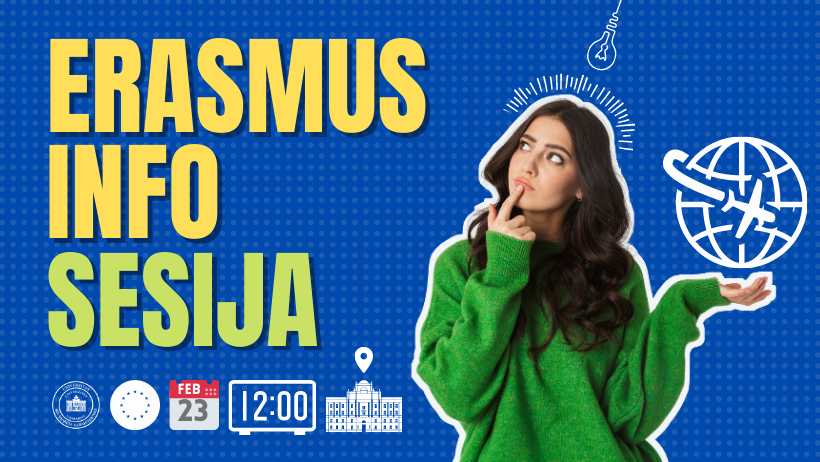 Erasmus+ informativna sesija 23. februara na Univerzitetu u Sarajevu!