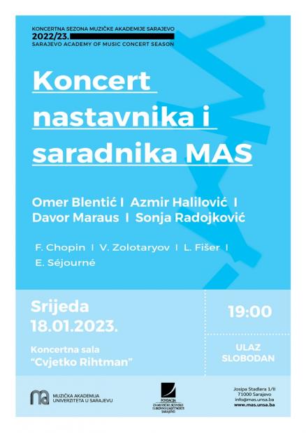 Koncert nastavnika i saradnika Muzičke akademije UNSA