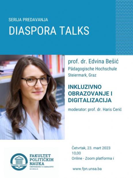 Serija predavanja DIASPORA TALKS | "INKLUZIVNO OBRAZOVANJE I DIGITALIZACIJA"