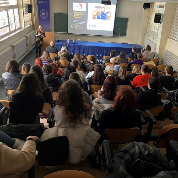 Na Filozofskom fakultetu UNSA održano predavanje Brittany Clarke, prvog sekretara Ambasade Australije