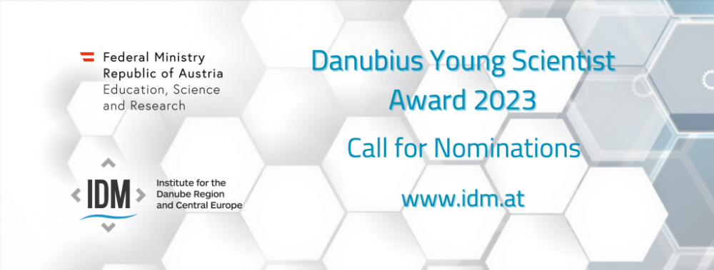 Poziv za dostavljanje nominacija za nagradu za mlade istraživače Dunavskog regiona – Danubius Young Scientist Award 2023