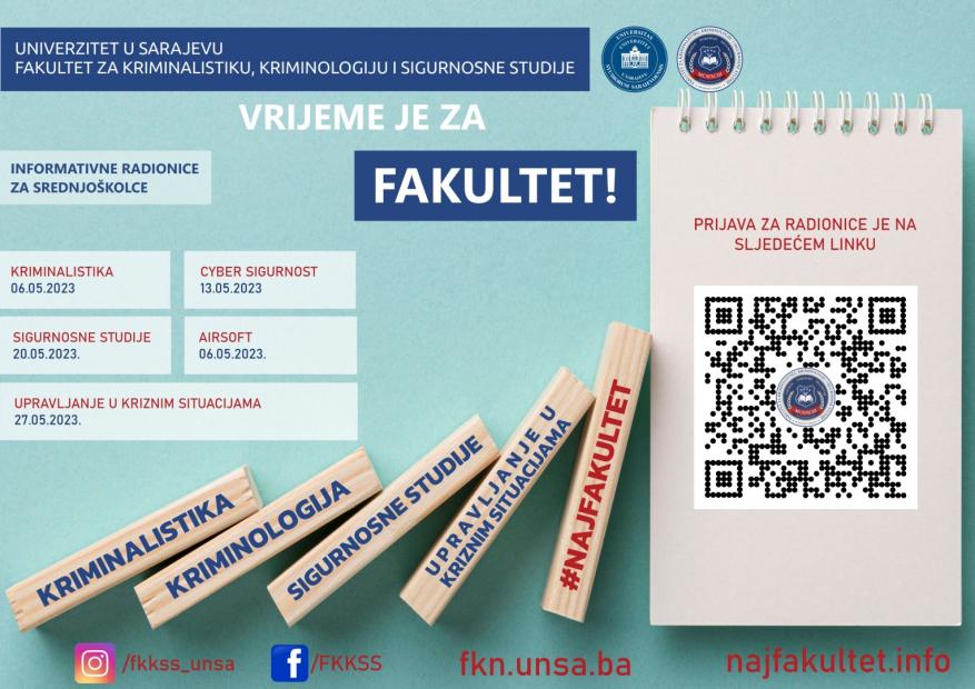 Dani otvorenih vrata Fakulteta za kriminalistiku, kriminologiju i sigurnosne studije UNSA