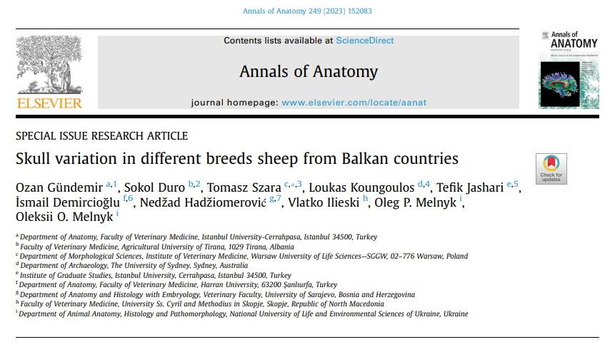 Novi naučni radovi tima sa Veterinarskog fakulteta UNSA u prestižnim časopisima