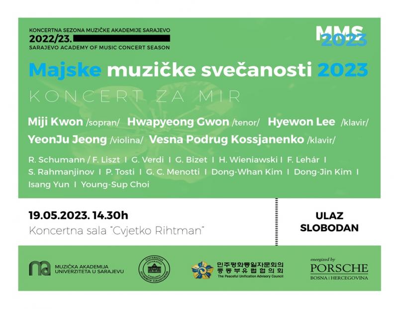 Koncert za mir na Muzičkoj akademiji UNSA  