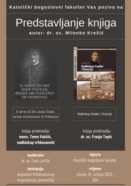 Predstavljanje knjiga o Josipu Stadleru autora prof. dr. Milenka Krešića