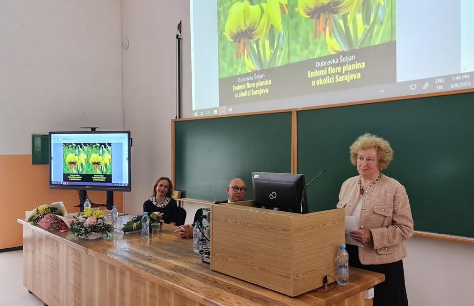 Predstavljena knjiga "Endemi flore planina u okolici Sarajeva" autorice profesor emeritus dr. Dubravke Šoljan