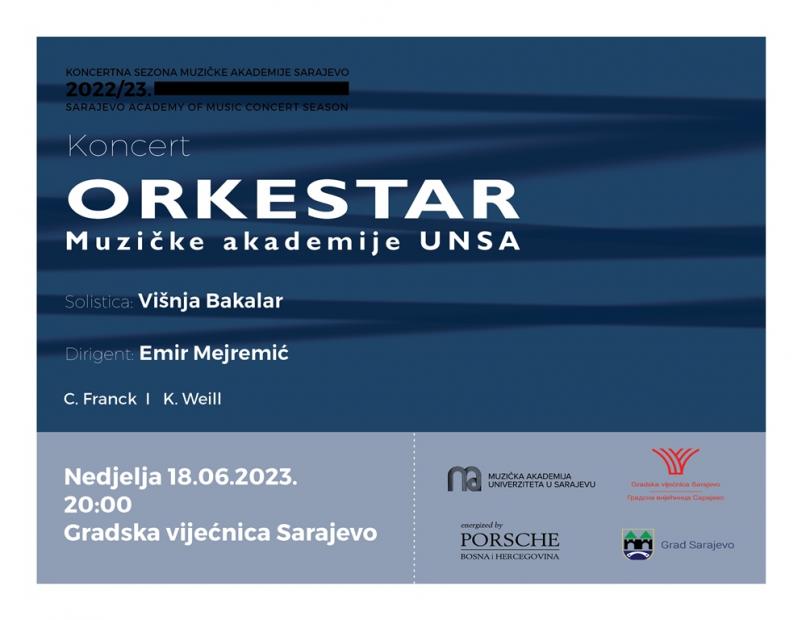 Koncert Orkestra Muzičke akademije UNSA