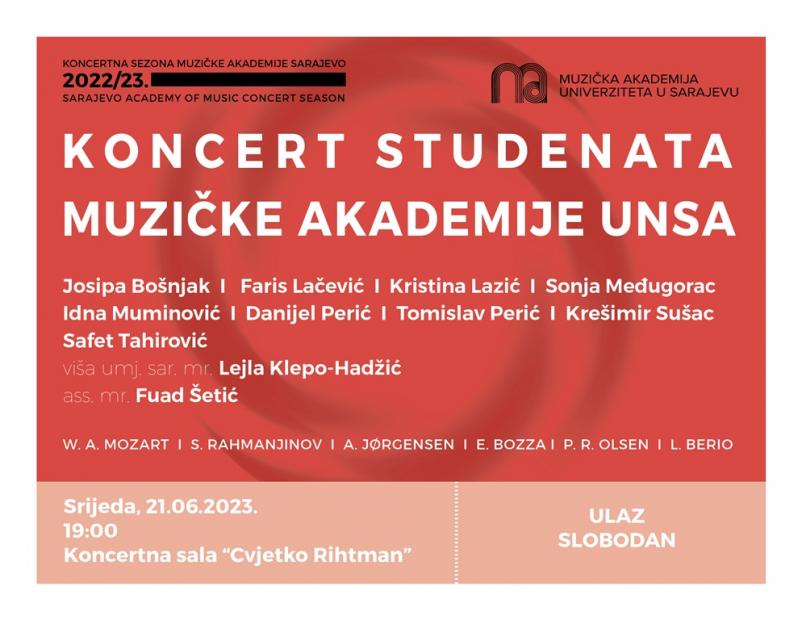 Studentski koncert na Svjetski dan muzike