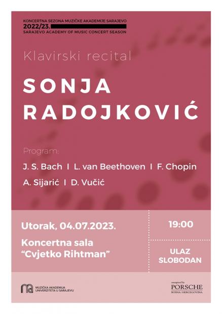 Recital pijanistice Sonje Radojković