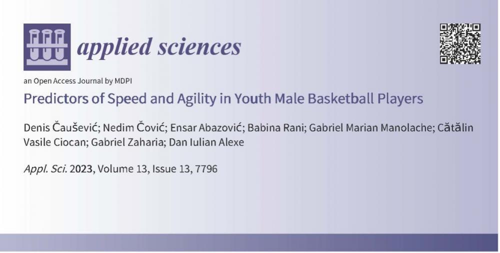 Fakultet sporta i tjelesnog odgoja UNSA: Objavljen rad u naučnom časopisu „Applied Sciences“