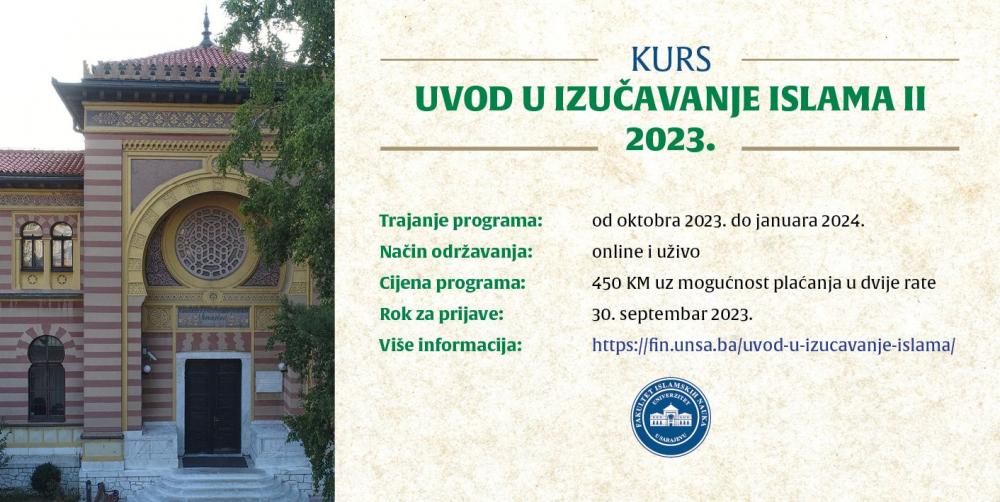 Program cjeloživotnog obrazovanja – Kurs "Uvod u izučavanje islama II“