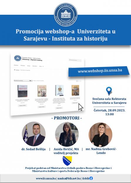 Najavljujemo promociju web shopa Instituta za historiju Univerziteta u Sarajevu
