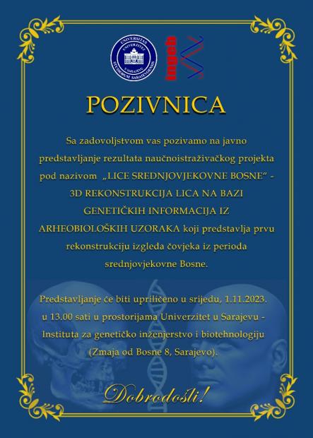 Javno predstavljanje rezultata naučnoistraživačkog projekta "LICE SREDNJOVJEKOVNE BOSNE"