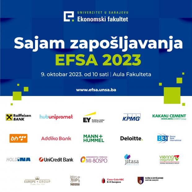 Sajam zapošljavanja 2023 EFSA | Poziv za studentice i studente