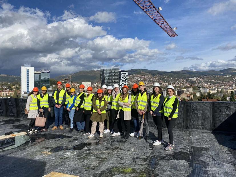Studenti Građevinskog fakulteta UNSA posjetili gradilište stambeno-poslovnog objekta