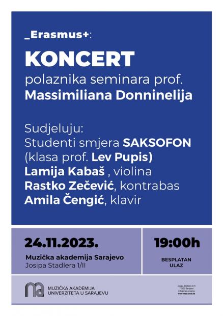 Koncert polaznika seminara prof. Massimiliana Donninellija