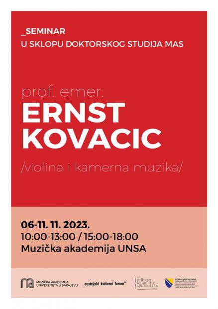 Seminar profesora Ernsta Kovacica na Muzičkoj akademiji UNSA