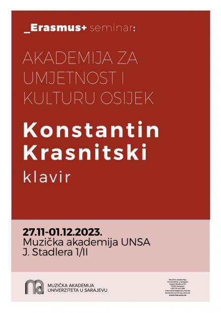 Seminar profesora Konstantina Krasnitskog na Muzičkoj akademiji UNSA