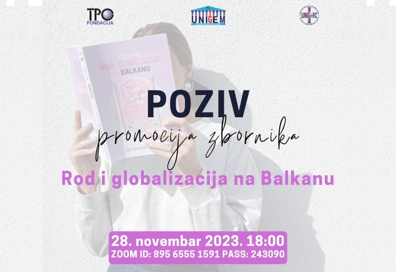 Poziv na promociju zbornika “Rod i globalizacija”