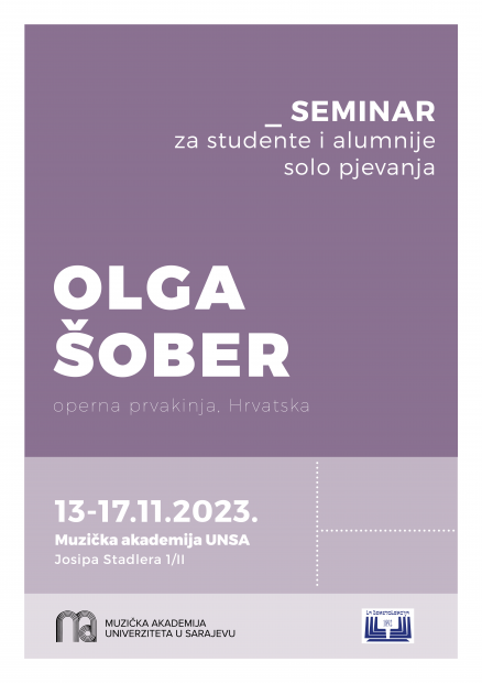 Seminar renomirane sopranistice Olge Šober na Muzičkoj akademiji UNSA