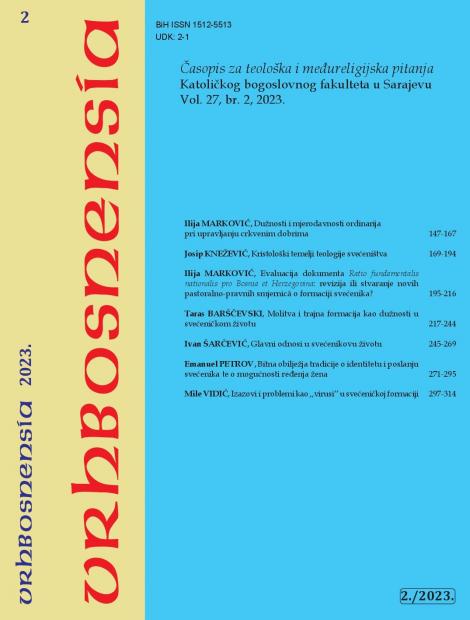 Izašao novi broj časopisa "Vrhbosnensia"