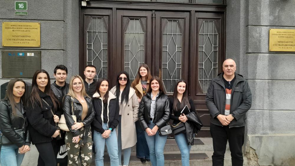 Studenti Fakulteta za kriminalistiku, kriminologiju i sigurnosne studije UNSA posjetili Ministarstvo unutrašnjih poslova Kantona Sarajevo