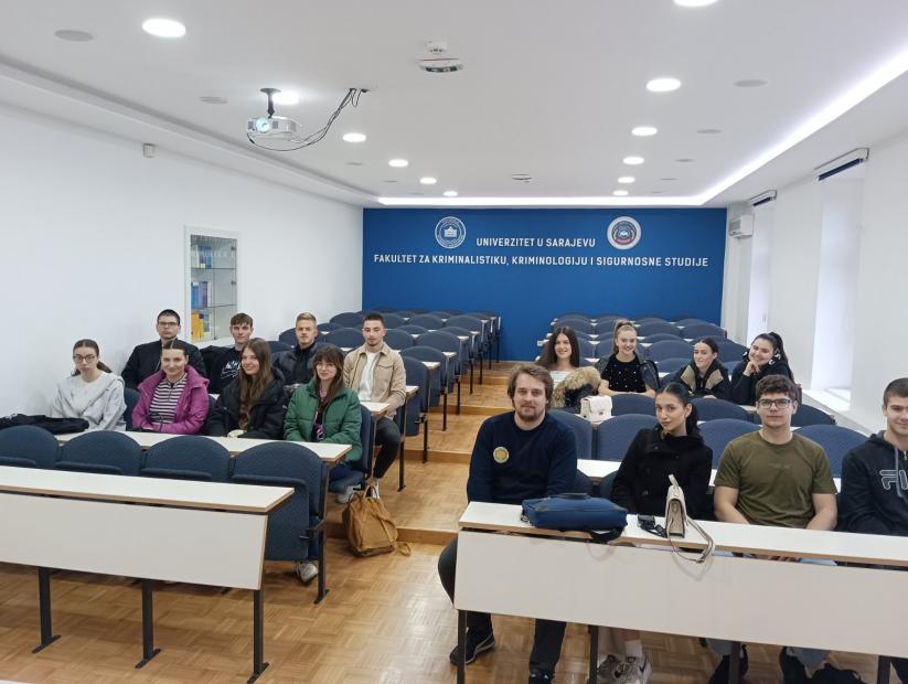 Posjeta učenika završnih razreda Srednje ekonomske škole Sarajevo Univerzitetu u Sarajevu - Fakultetu za kriminalistiku, kriminologiju i sigurnosne studije
