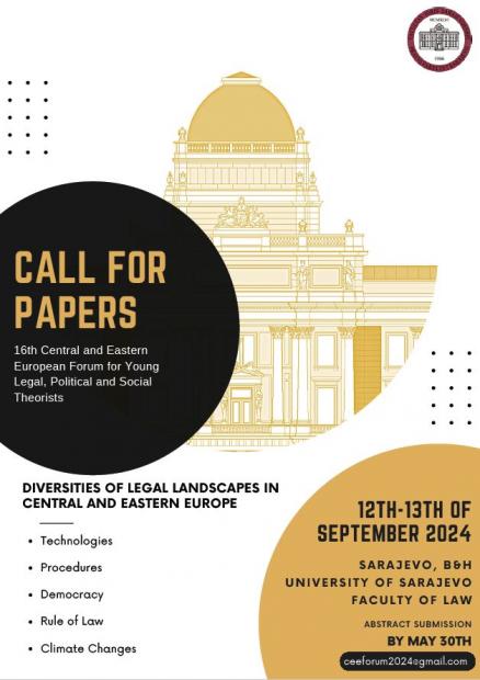 Poziv za dostavljanje radova | 16th CEE Forum of Young Legal, Political and Social Theorists