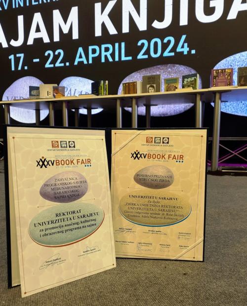 University of Sarajevo at the 35th International Book and Education Fair | Awards, Recognition, and Gratitude