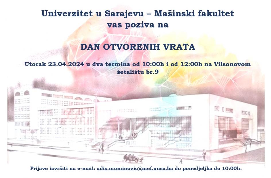 Dan otvorenih vrata na Mašinskom fakultetu Univerziteta u Sarajevu 2024