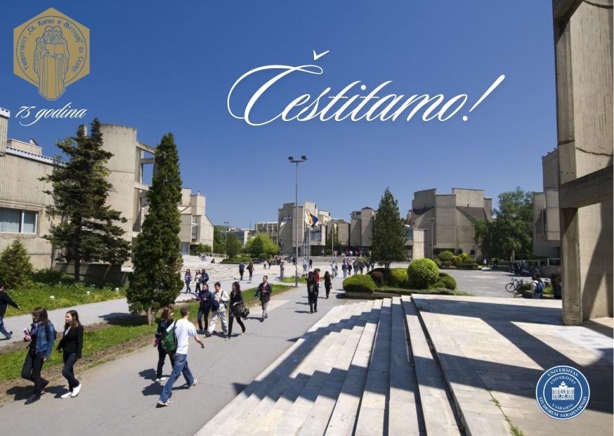 Čestitka Univerzitetu "Sveti Ćiril i Metodije" u Skoplju u povodu 75. godišnjice rada