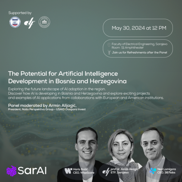 Poziv na panel: "Potencijal za razvoj i primjenu umjetne inteligencije u Bosni i Hercegovini"