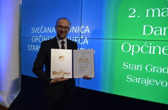 Gazi Husrev-begova biblioteka dobitnik Povelje sa grbom Općine Stari Grad