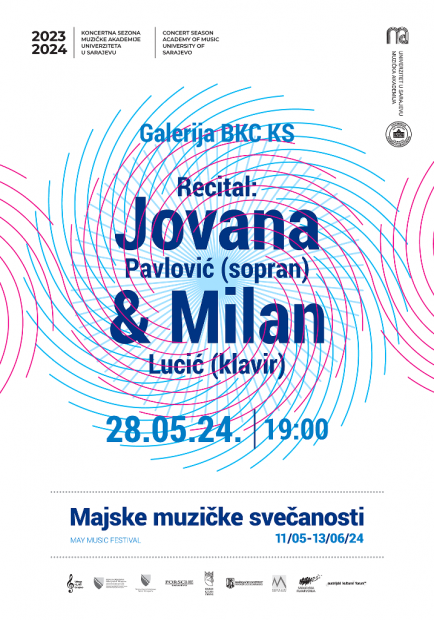 Recital mlade sopranistice Jovane Pavlović dio programa 17. Majskih muzičkih svečanosti