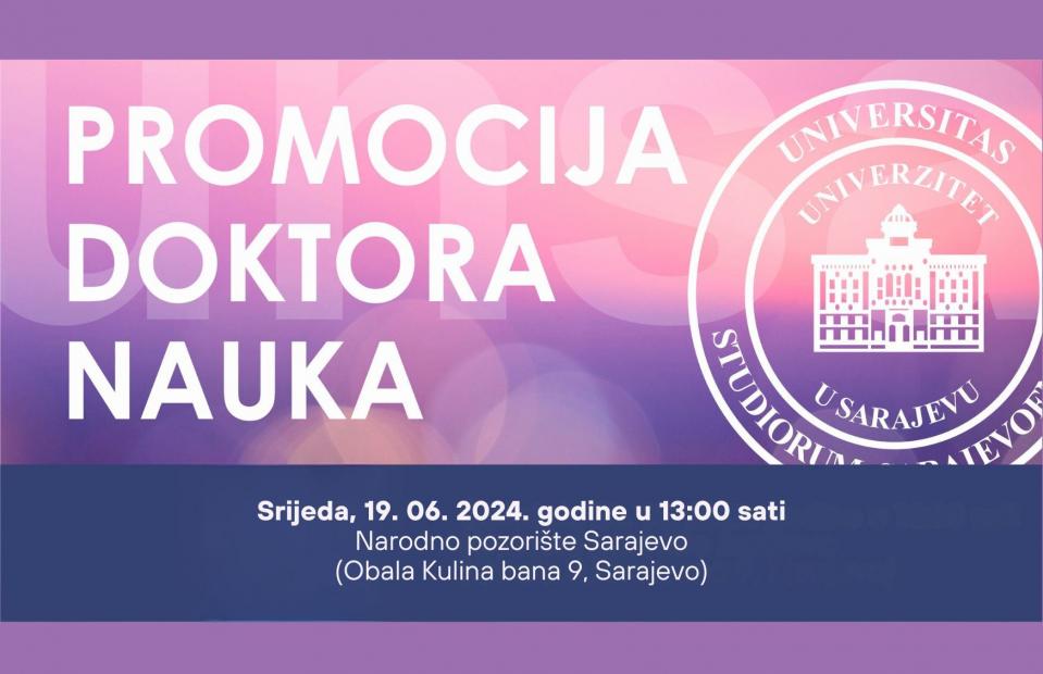 NAJAVA | Univerzitet u Sarajevu promovira 42 doktora nauka