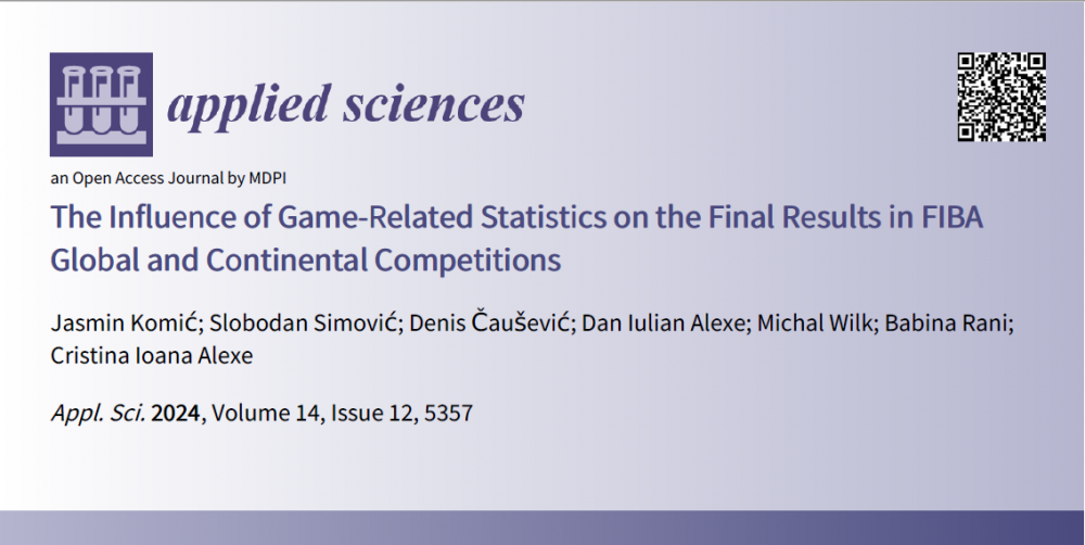 Fakultet sporta i tjelesnog odgoja UNSA | Dr. sc. Denis Čaušević jedan od koautora rada objavljenog u naučnom časopisu "Applied Sciences"