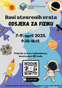Dani otvorenih vrata Odsjeka za fiziku Prirodno-matematičkog fakulteta UNSA