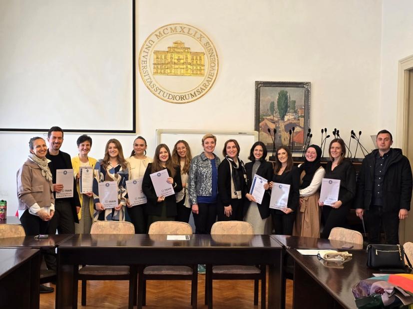 Svečano dodjeljeni certifikati učesnicima TRAIN programa Univerziteta u Sarajevu