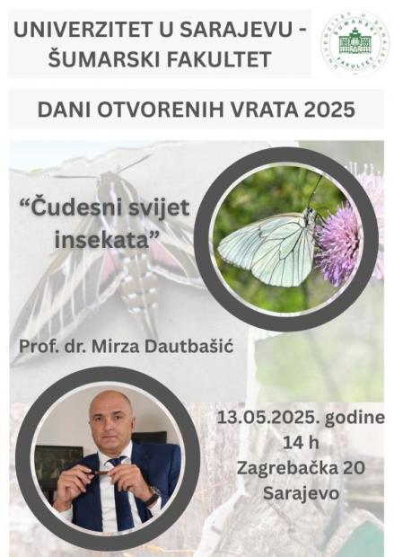 Predavanje "Čudesni svijet insekata" na Šumarskom fakultetu UNSA
