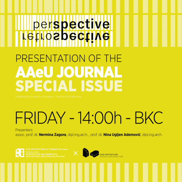 Prezentacija časopisa Acta Architectonica et Urbanistica (AAeU)