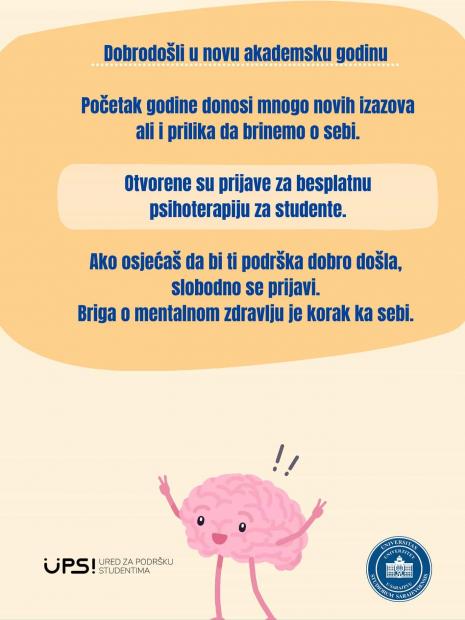 Besplatna psihoterapija i psihološko savjetovanje za studente Univerziteta u Sarajevu