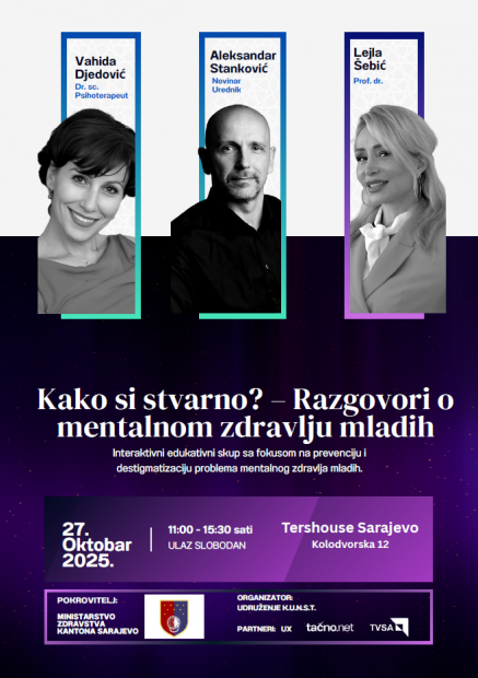 POZIV | Događaj „Kako si stvarno?“ – Razgovori o mentalnom zdravlju mladih