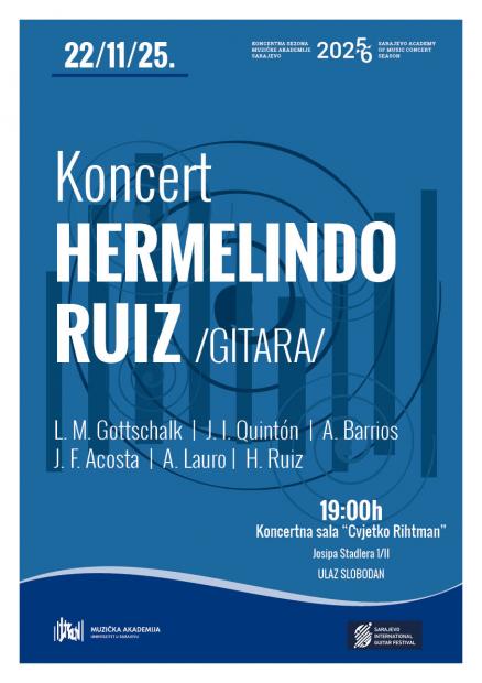 Portorikanski gitarist Hermelindo Ruiz nastupa na Muzičkoj akademiji UNSA