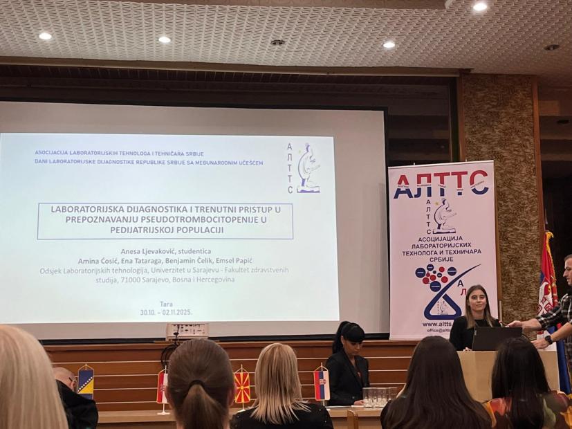 Učešće studenata studijskog programa Laboratorijske tehnologije Fakulteta zdravstvenih studija UNSA na međunarodnim kongresima