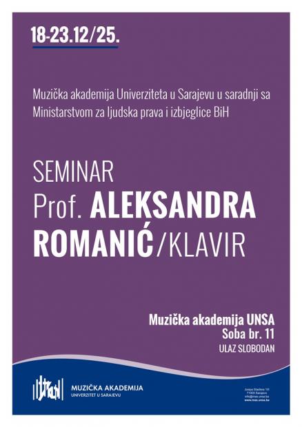 Klavirski seminar prof. Aleksandre Romanić