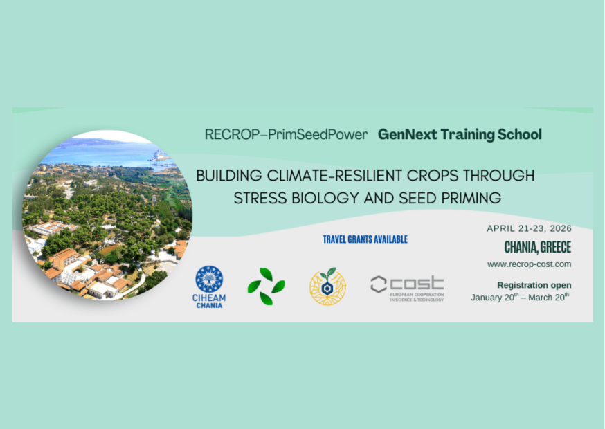 Poziv za učešće | RECROP–PrimSeedPower GenNext Training School: „Building Climate-Resilient Crops through Stress Biology and Seed Priming“