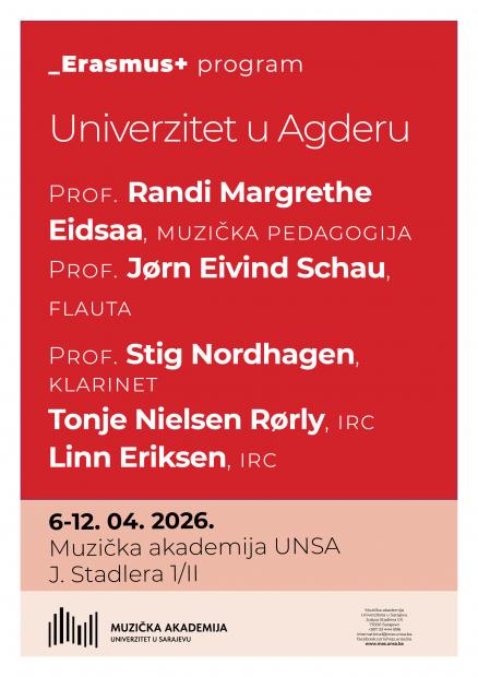 Posjeta delegacije Univerziteta u Agderu (Norveška) Muzičkoj akademiji UNSA
